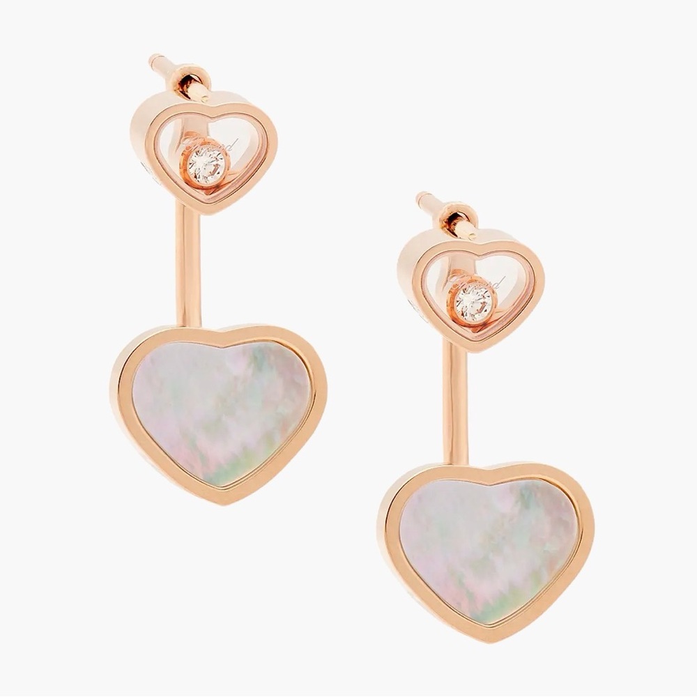 🤍 💛  Happy Hearts earrings - Gold ✨ Mother-of-Pearl 🤍 💛